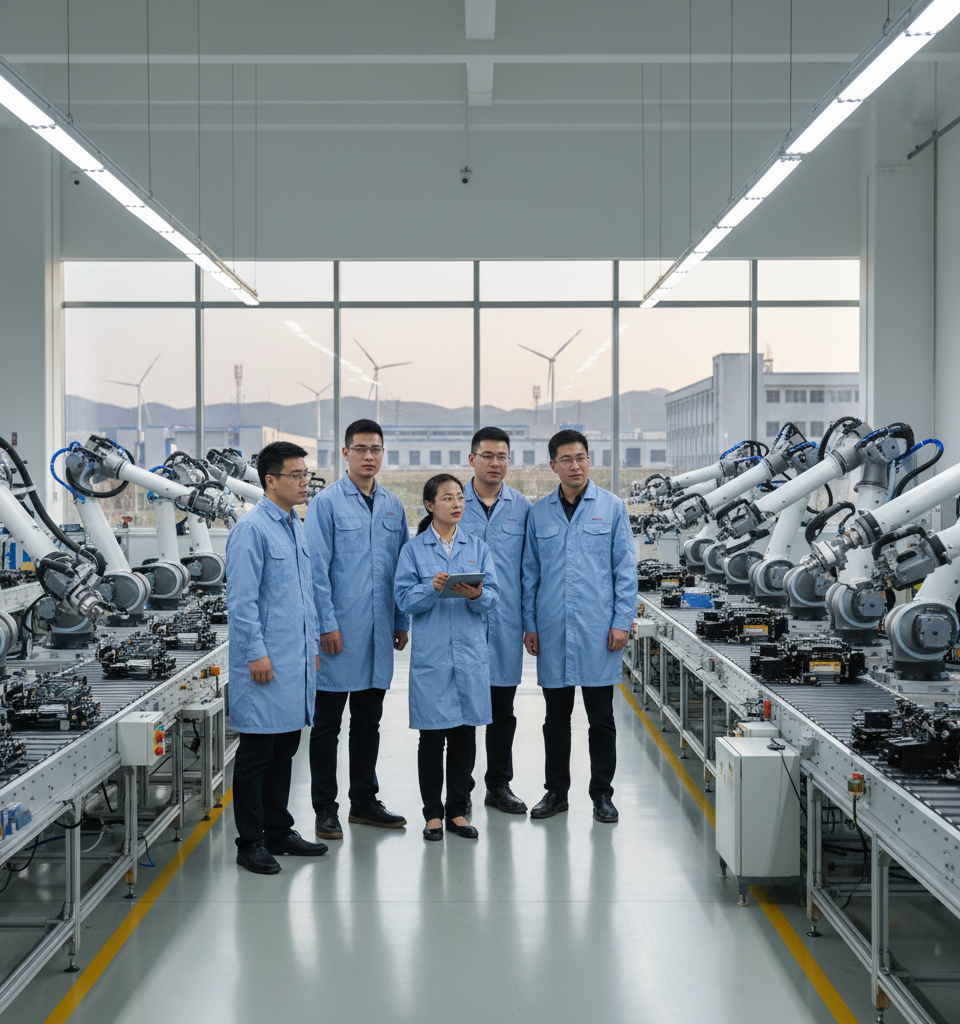 China Poised to Dominate Global Economic Robotics Value Chain — AI-generated illustration