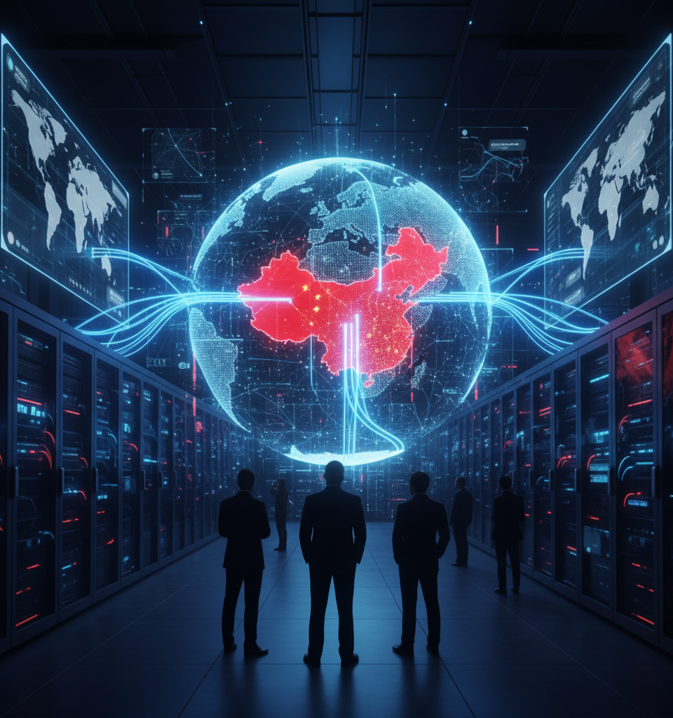 China's Global Data Ambition: Beijing Seeks to Shape AI Narratives Worldwide — AI-generated illustration