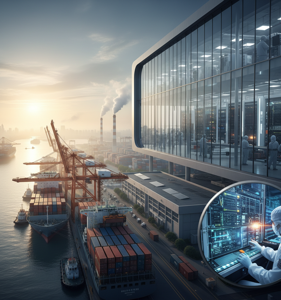 China's July Exports Surge 23%, Driven by Robust Global AI Demand — AI-generated illustration