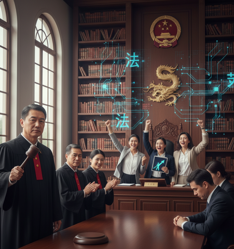 Chinese Court Upholds Worker Rights Against AI Displacement, Setting Precedent — AI-generated illustration