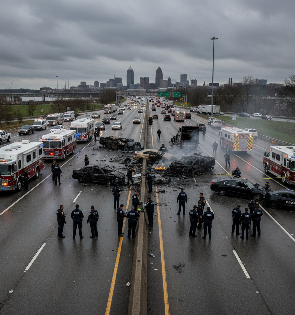Cleveland Police Bolstered by 200 Officers from Six Forces and NCA for Crash Investigation — AI-generated illustration