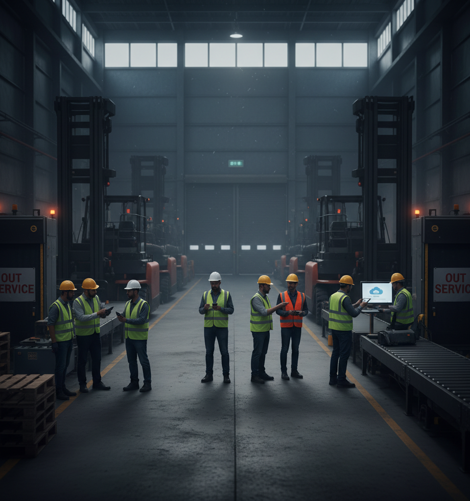 Cloud Outages Threaten Warehouse Operations: Up to $100K/Hour Downtime Reported — AI-generated illustration