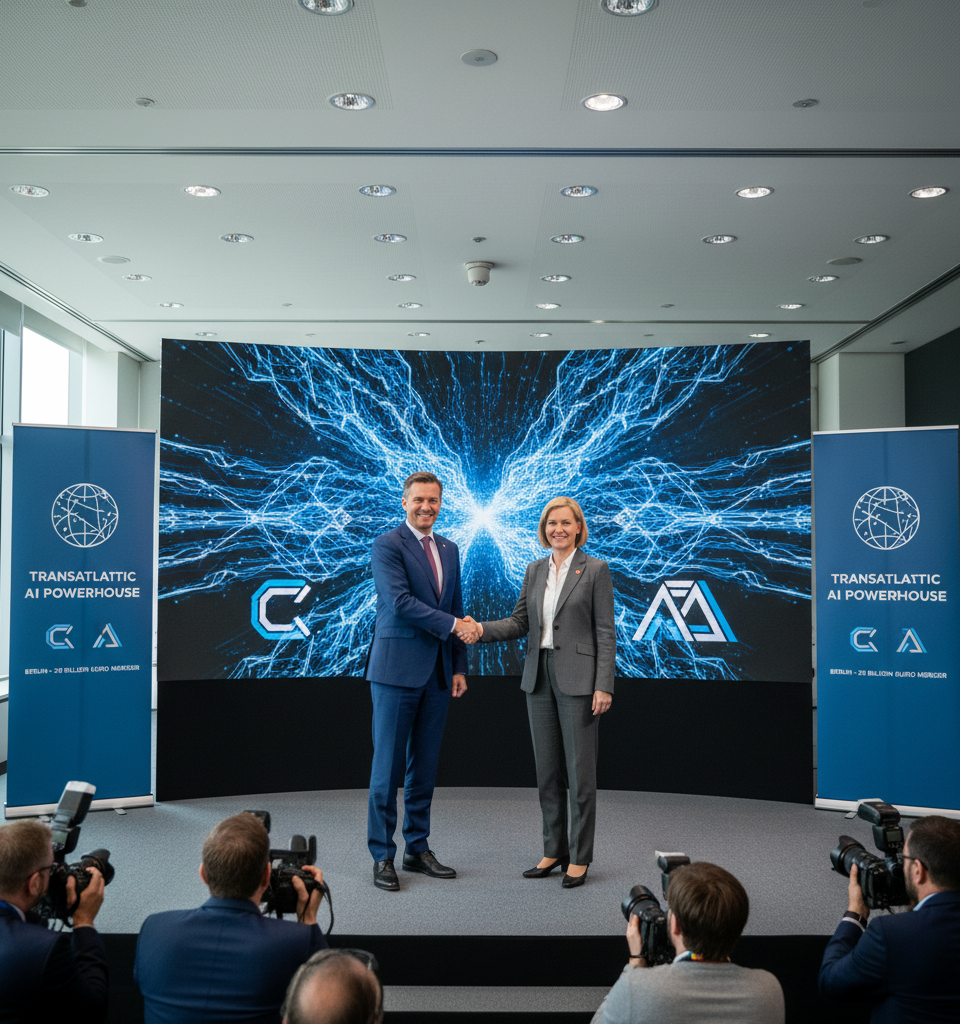 Cohere and Aleph Alpha Forge Transatlantic AI Powerhouse in $20 Billion Merger — AI-generated illustration