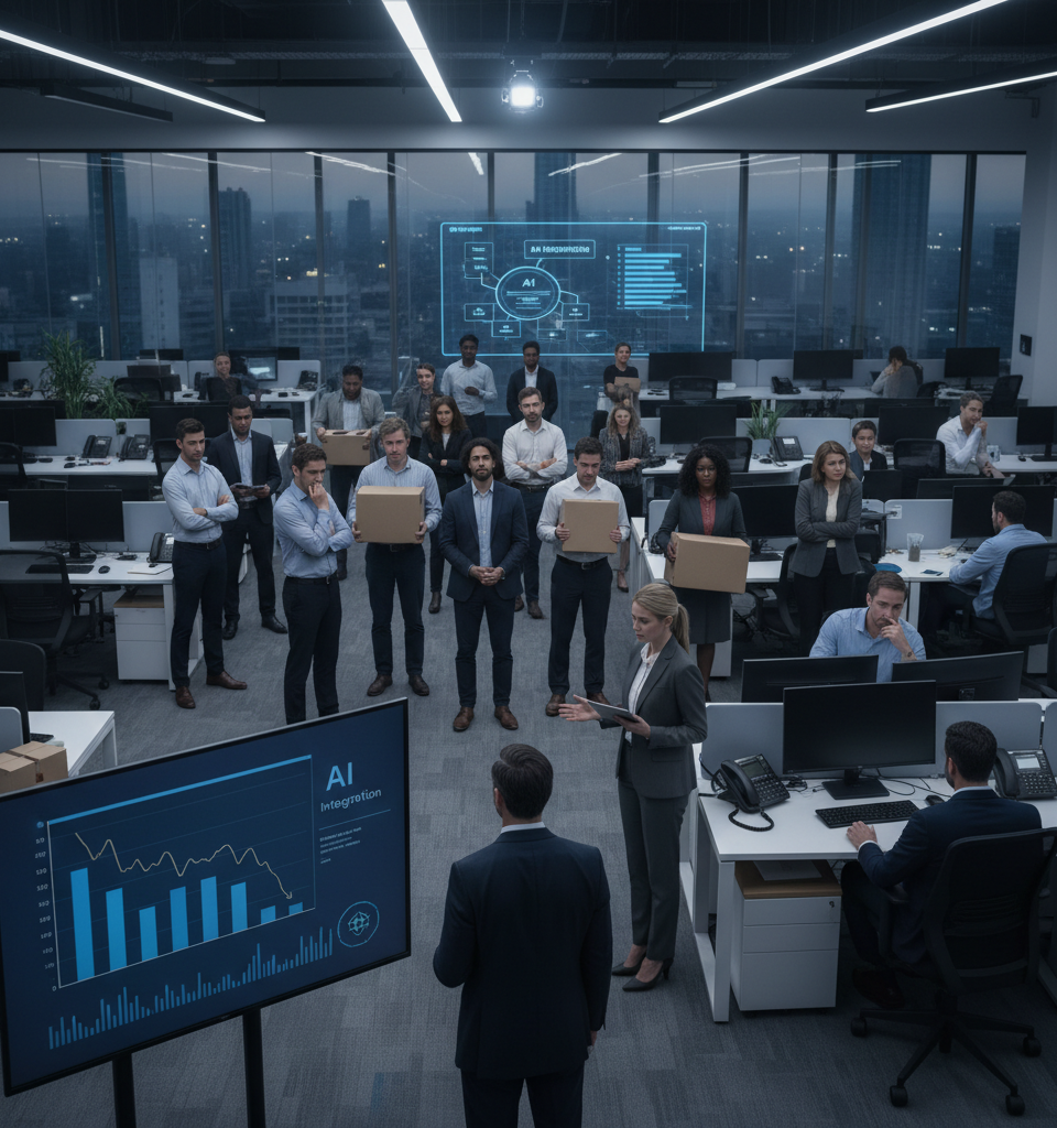 Coinbase Announces 14% Workforce Reduction Amid Crypto Volatility and AI Integration Push — AI-generated illustration