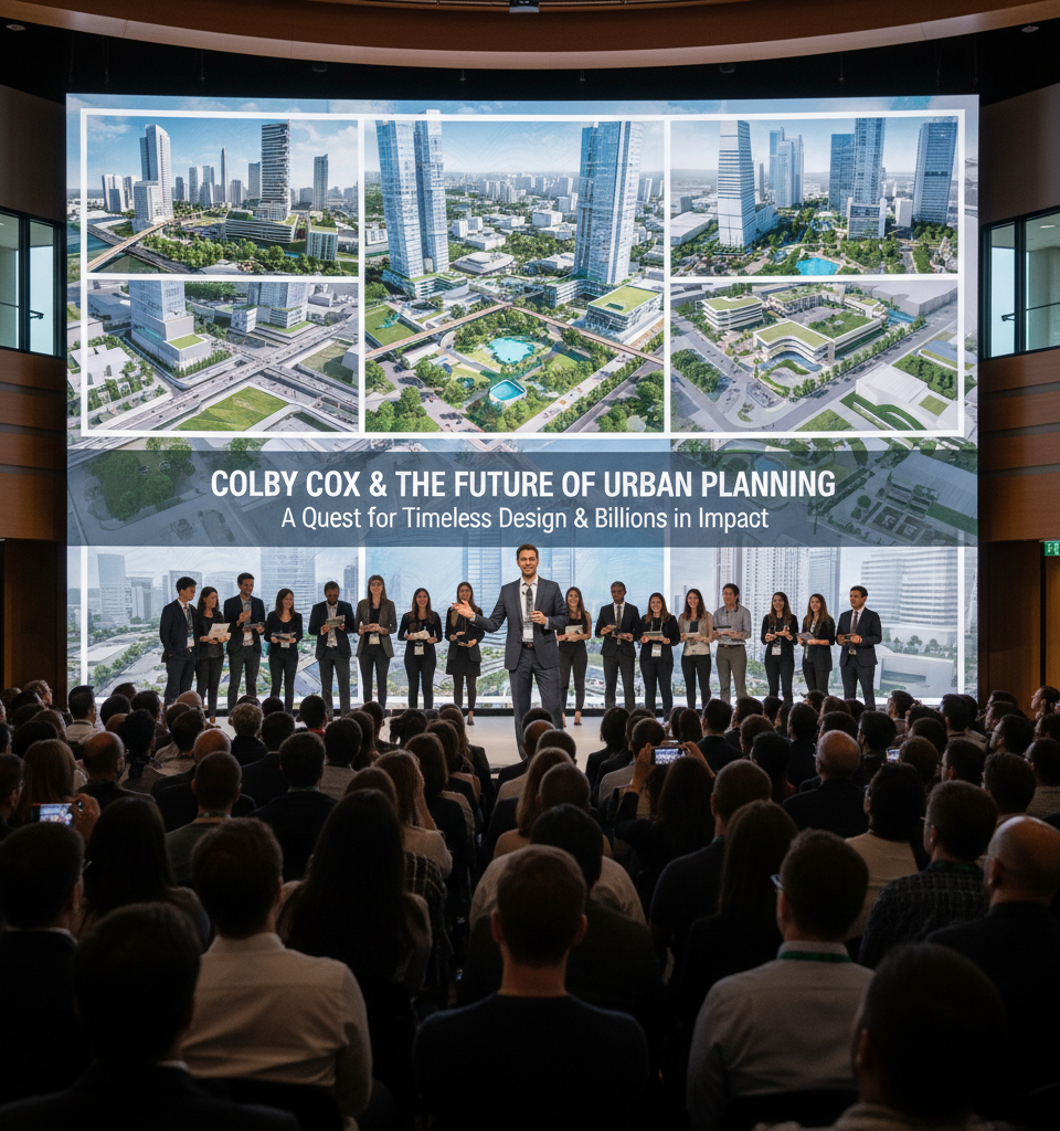Colby Cox & the Future of Urban Planning: A Quest for Timeless Design & Billions in Impact — AI-generated illustration