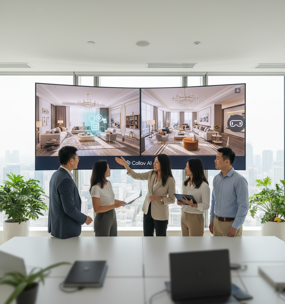 Collov AI Unveils AI Design Agent & 360-Degree Property Tours for Real Estate Marketing — AI-generated illustration