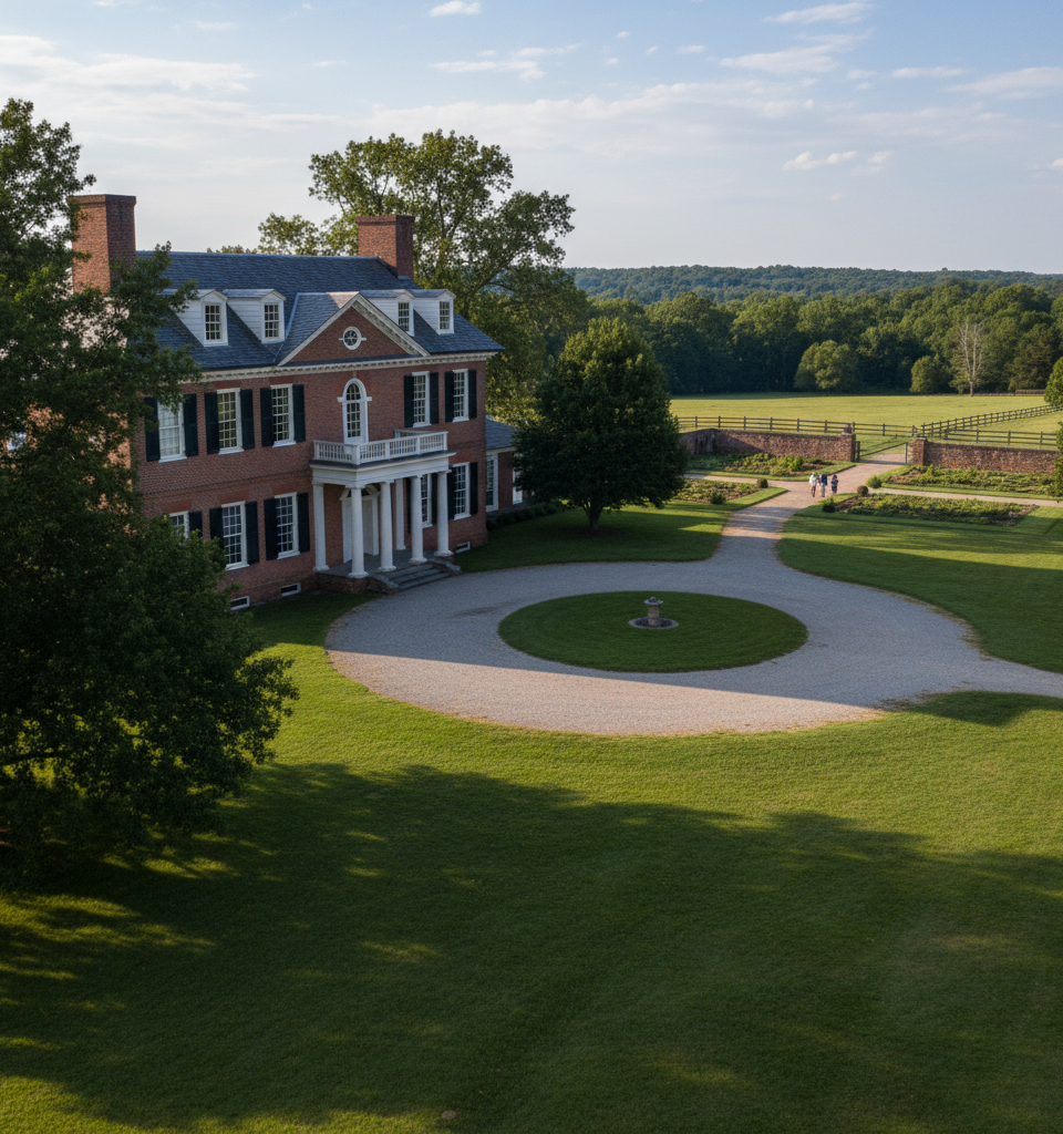 Colonial-Era Virginia Estate with George Washington Ties Listed for $8.4 Million — AI-generated illustration