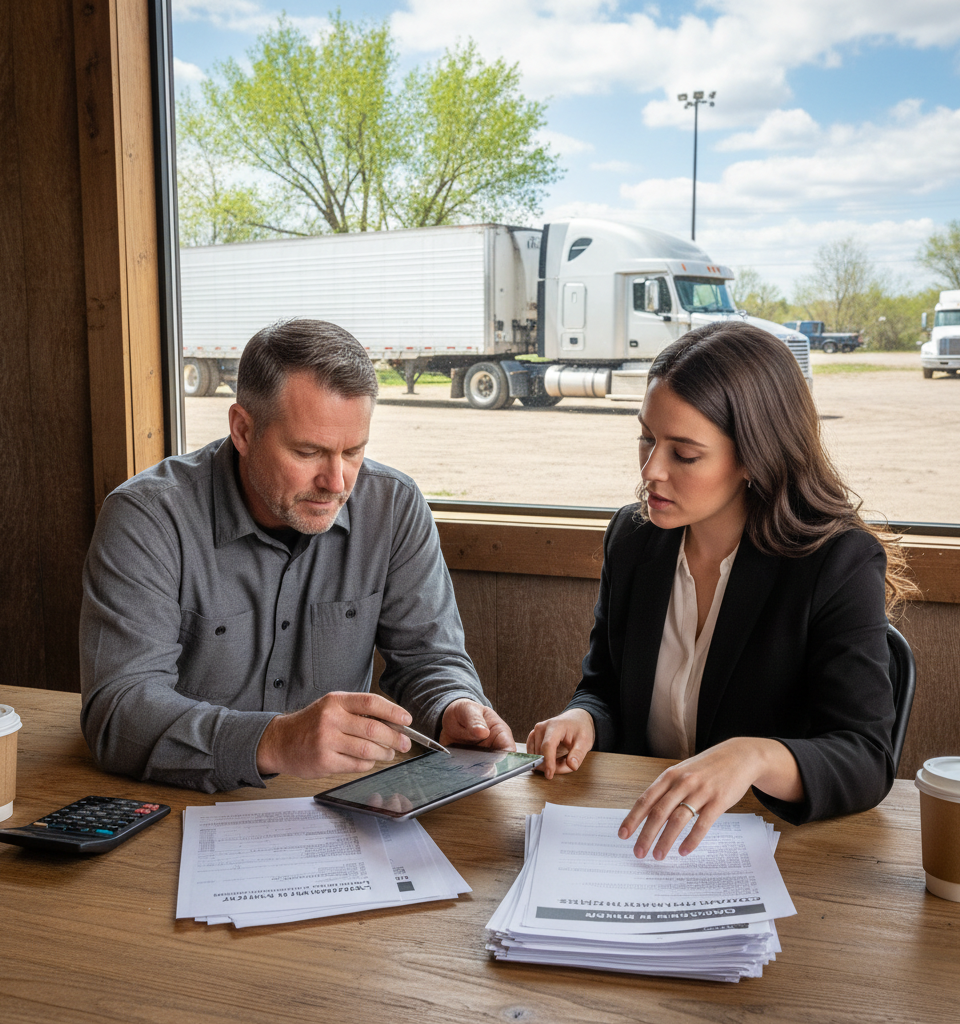 Commercial Truck Financing: Navigating New Options and Hidden Pitfalls Amidst Market Rebound — AI-generated illustration
