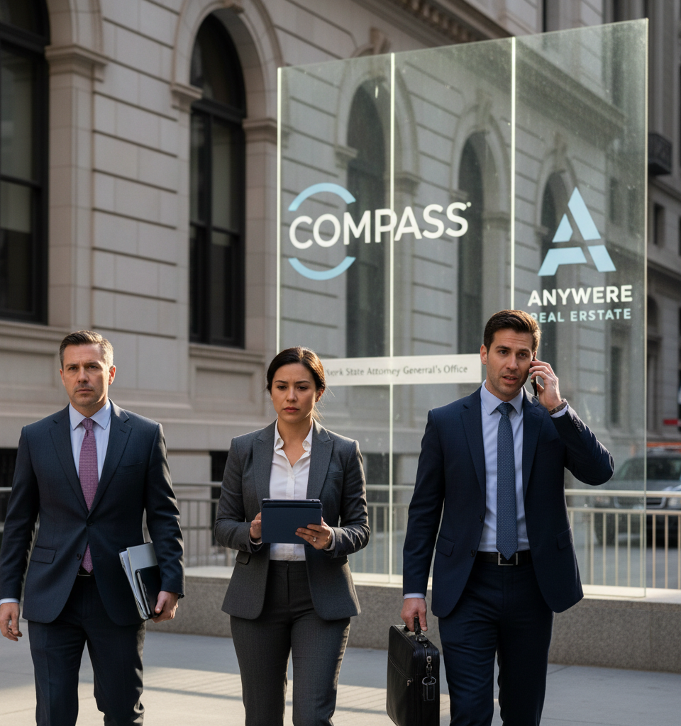 Compass Under Antitrust Scrutiny in New York Following Megamerger — AI-generated illustration