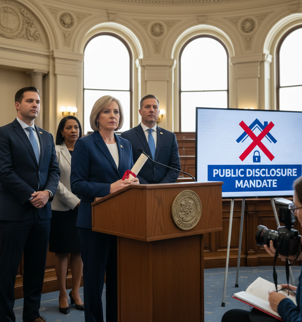 Connecticut Curtails 'Pocket Listings' with New Public Disclosure Mandate — AI-generated illustration