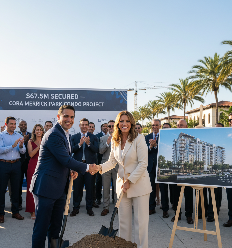 Constellation and Boschetti Secure $67.5M for Cora Merrick Park Condo Project in Coral Gables — AI-generated illustration