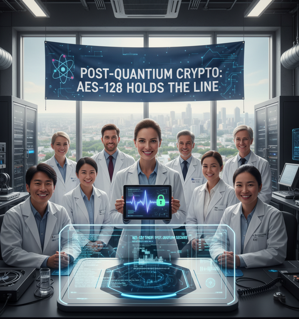 Contrary to popular superstition, AES 128 is just fine in a post-quantum world — AI-generated illustration