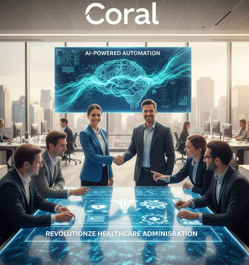 Coral Secures $12.5M to Revolutionize Healthcare Administration with AI-Powered Automation — AI-generated illustration