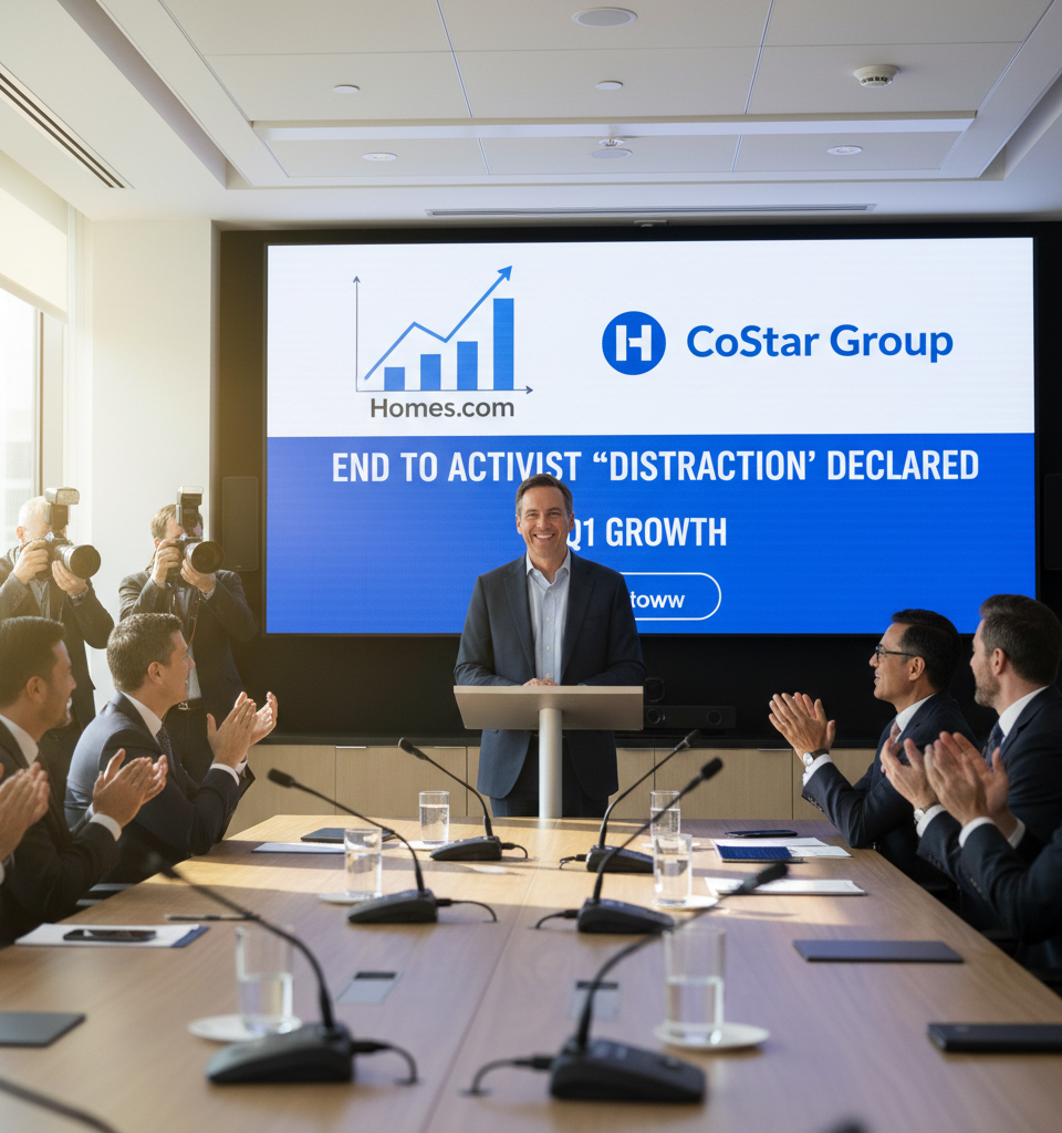 CoStar Group Soars as Homes.com Drives Q1 Growth, CEO Declares End to Activist 'Distraction' — AI-generated illustration