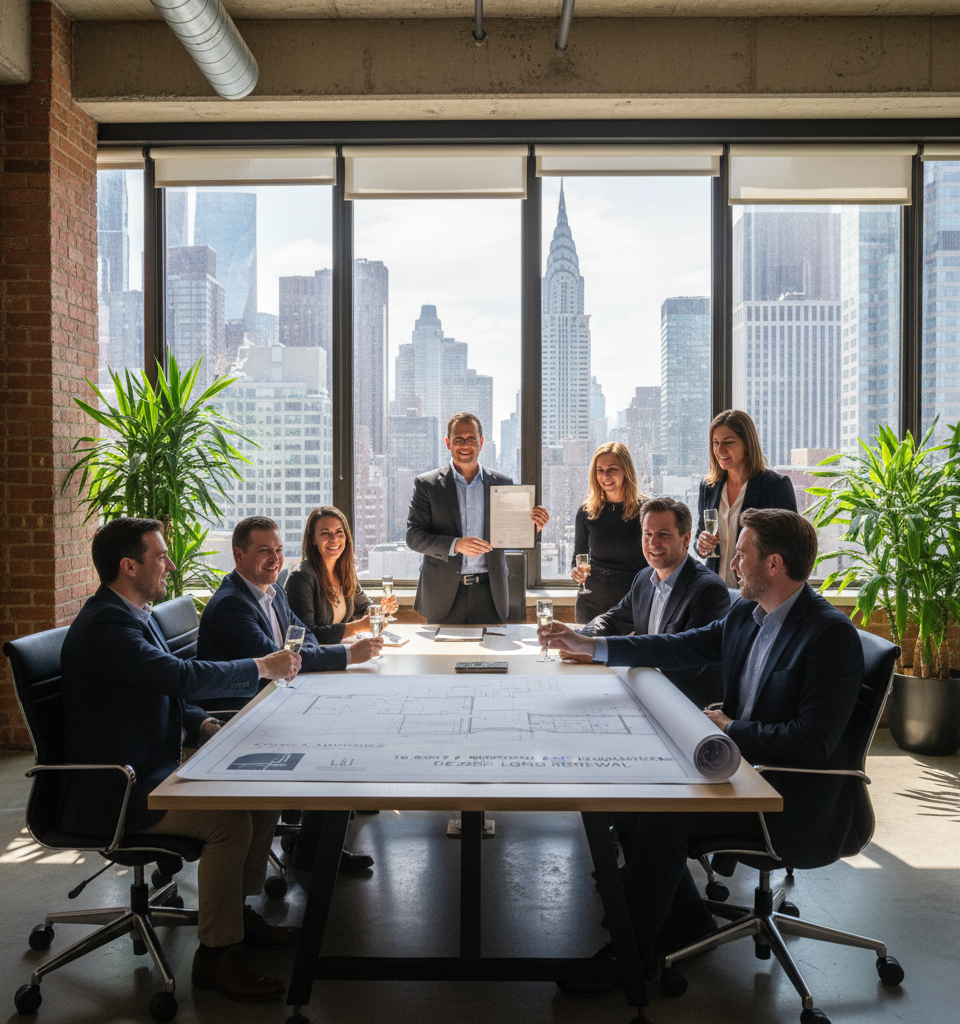 Council Advisors Secures Decade-Long Renewal for 18,000 SF Midtown East Headquarters — AI-generated illustration