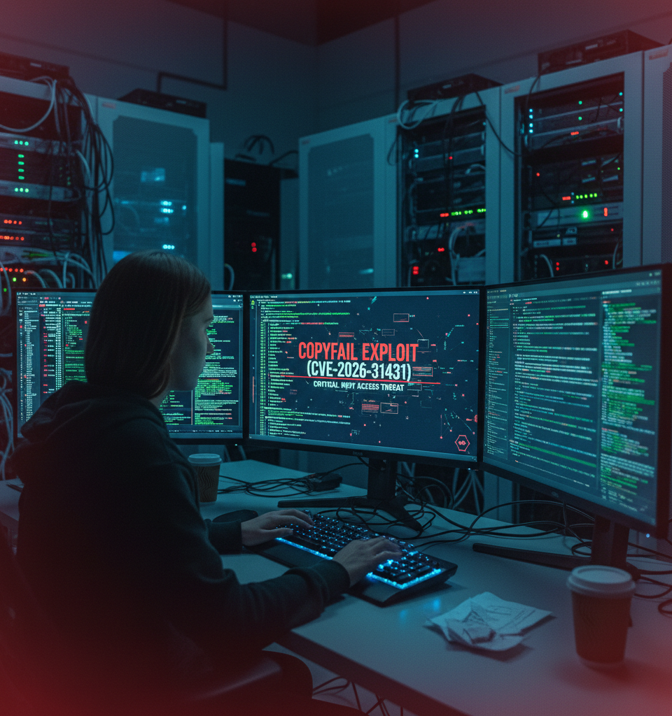 Critical 'CopyFail' Linux Exploit Poses Widespread Root Access Threat (CVE-2026-31431) — AI-generated illustration