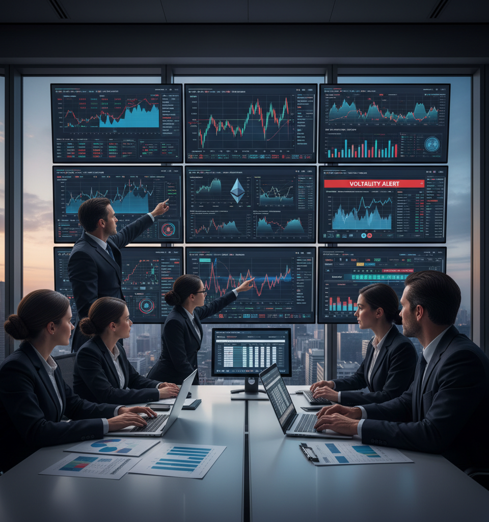 Crypto's Underwriting Conundrum: Regulators Eye Volatility Amidst Mainstream Adoption — AI-generated illustration