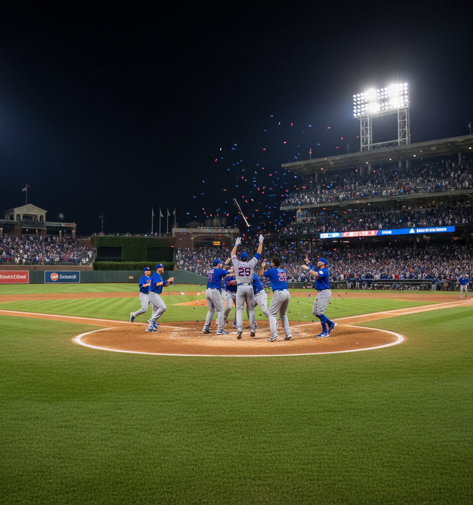 Cubs Cap Record-Setting August with Explosive 9-Homer Outburst Against Brewers — AI-generated illustration