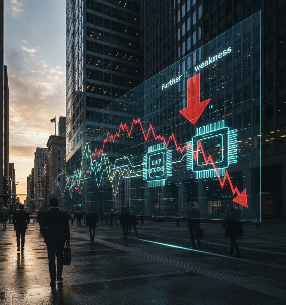 Currency Shifts Could Signal Further Weakness for Chip Stocks — AI-generated illustration