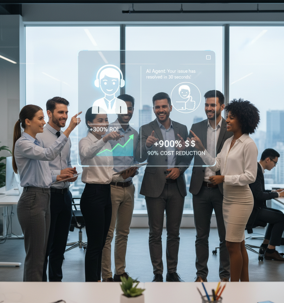 Customer Service AI Agents Deliver Rapid ROI for Businesses — AI-generated illustration
