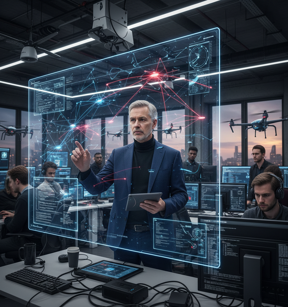 Cybersecurity Icon Mikko Hyppönen Pivots to Combat Autonomous Drone Threats — AI-generated illustration