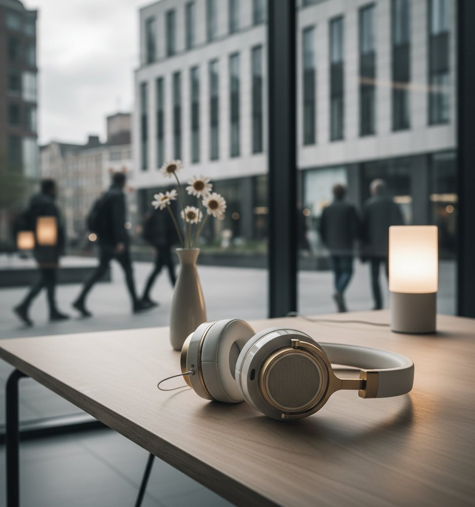 Daisy One Headphones: A Stylish Debut with Sound Quality Concerns — AI-generated illustration