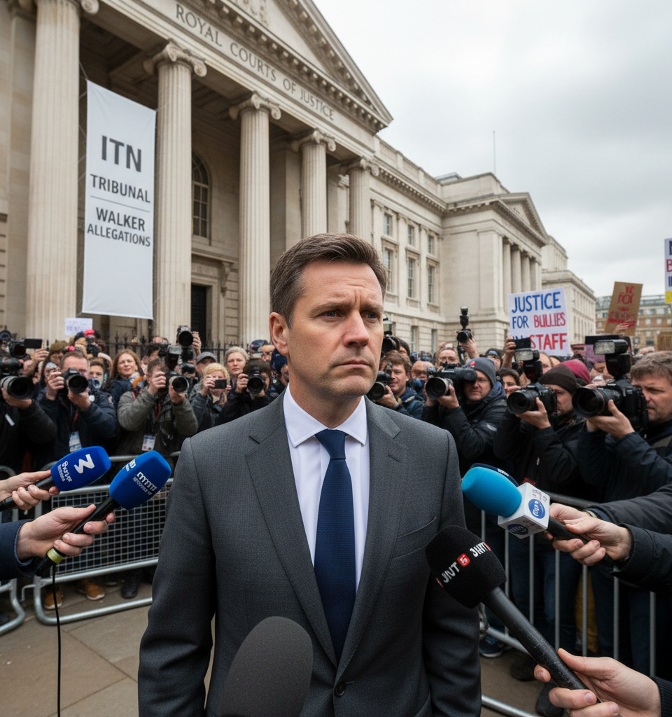 Dan Walker Summoned to Tribunal Amidst Ex-Colleague's Bullying Allegations Against ITN — AI-generated illustration