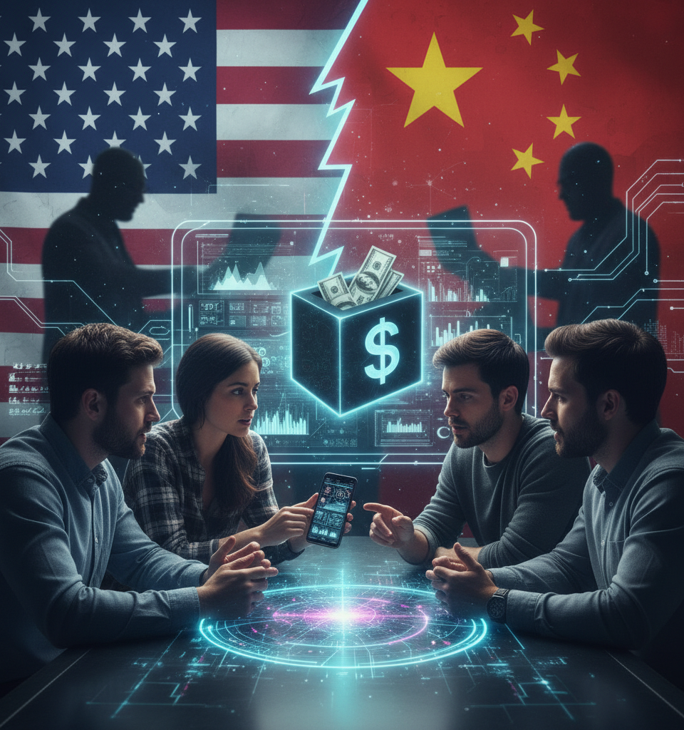 Dark Money and AI: Inside the Campaign Fueling US-China Tech Fears — AI-generated illustration
