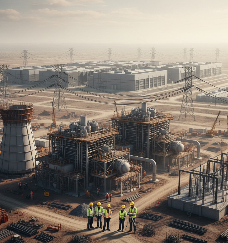 Data Center Demand Propels 66% Spike in Natural Gas Power Plant Costs, Construction Delays Mount — AI-generated illustration
