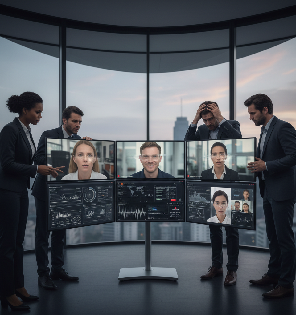 Deepfake Impersonation Poses Critical Threat to Online Business Identity Verification — AI-generated illustration