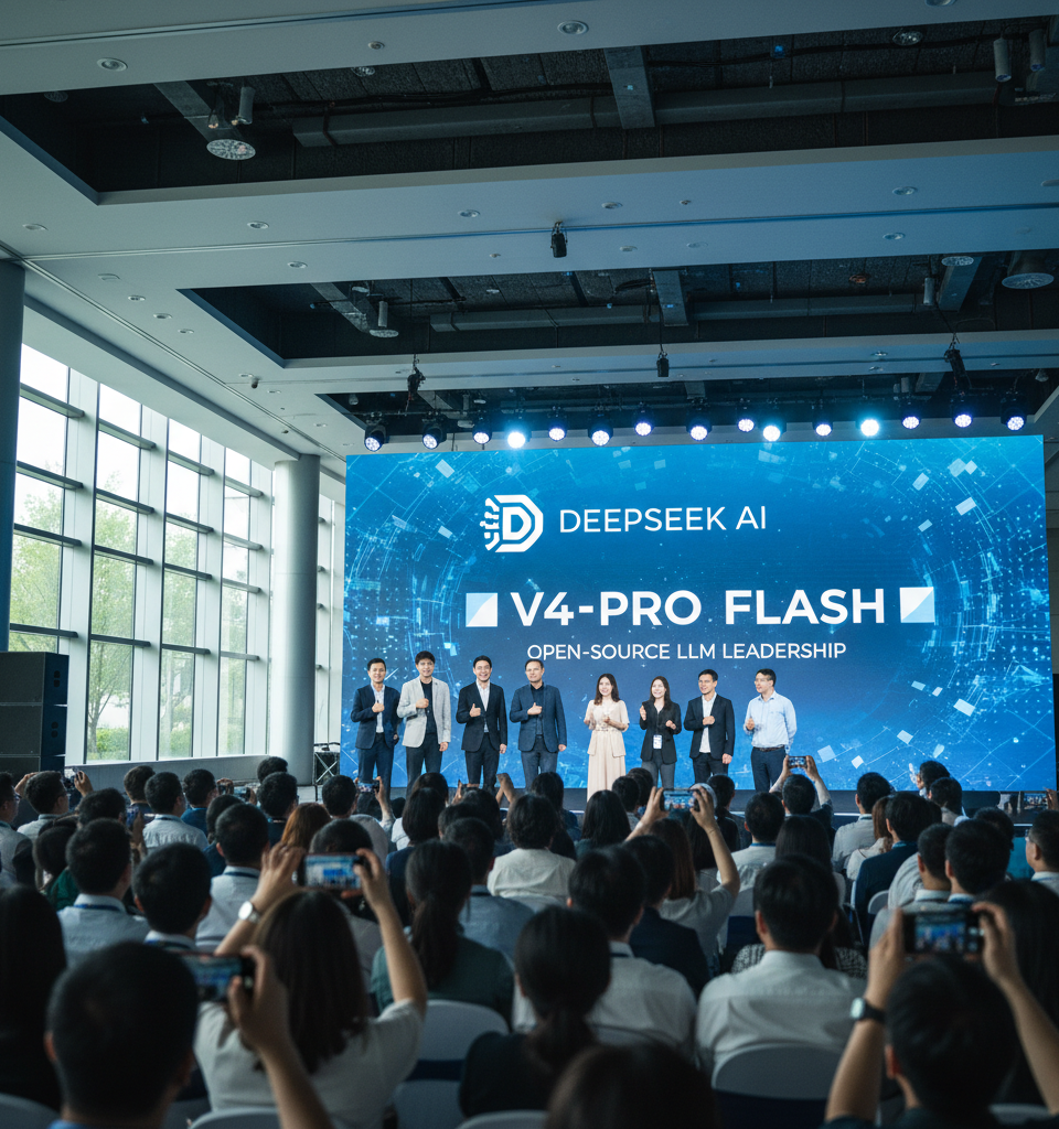 DeepSeek AI Unveils V4-Pro and V4-Flash: A Bid for Open-Source LLM Leadership — AI-generated illustration