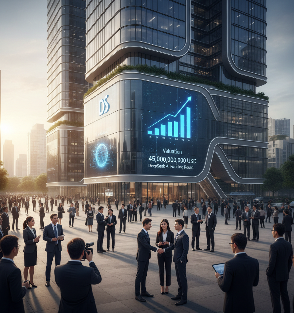 DeepSeek Eyes Staggering $45 Billion Valuation in Inaugural Funding Round, Reshaping AI Landscape — AI-generated illustration