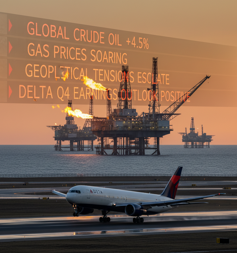 Delta's Earnings to Unveil Economic Resilience Amidst Soaring Oil Prices and Geopolitical Tensions — AI-generated illustration