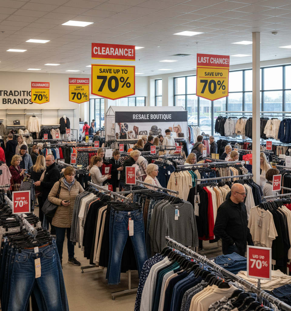 Department Stores Cede Market Share to Resale as Off-Price Sector Remains Resilient — AI-generated illustration