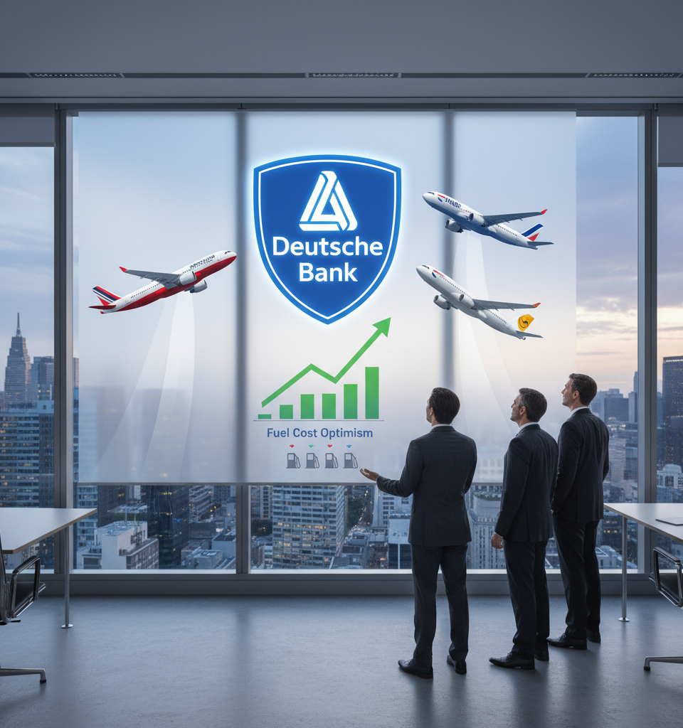 Deutsche Bank Ups Targets for Air France-KLM, IAG, Lufthansa on Fuel Cost Optimism — AI-generated illustration