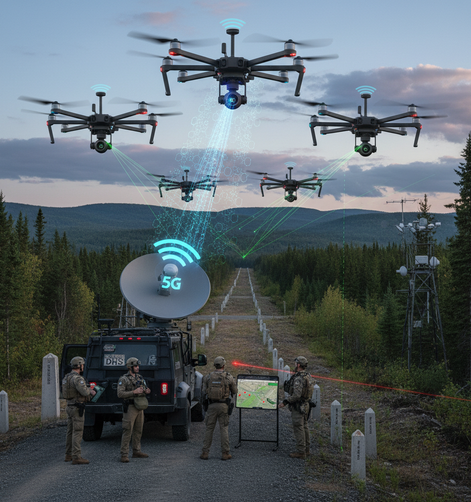 DHS to Deploy AI-Powered Autonomous Drones on US-Canada Border for Enhanced Surveillance — AI-generated illustration