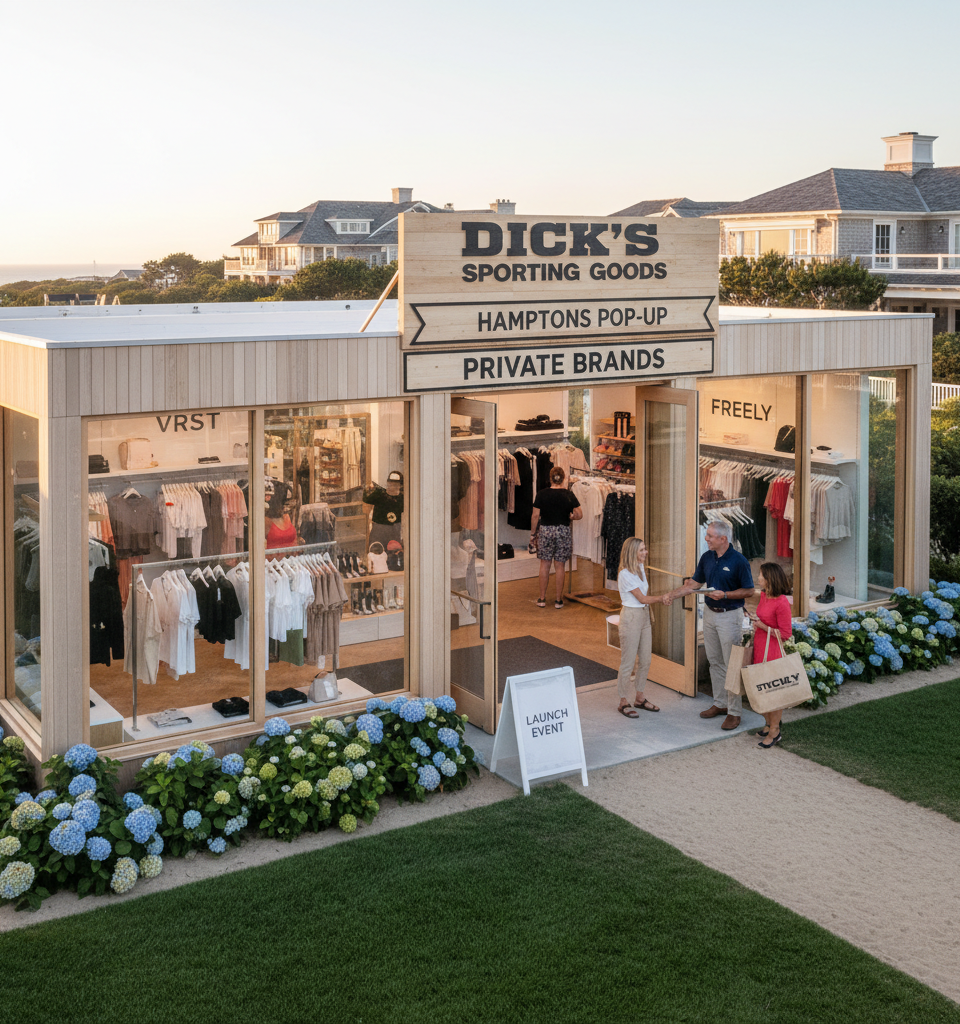 Dick's Sporting Goods to Launch Hamptons Pop-Up Featuring Private Brands — AI-generated illustration