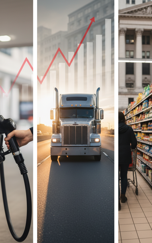 Diesel Prices Reach New Record: A Looming Impact on Global Supply Chains and Consumer Costs — AI-generated illustration