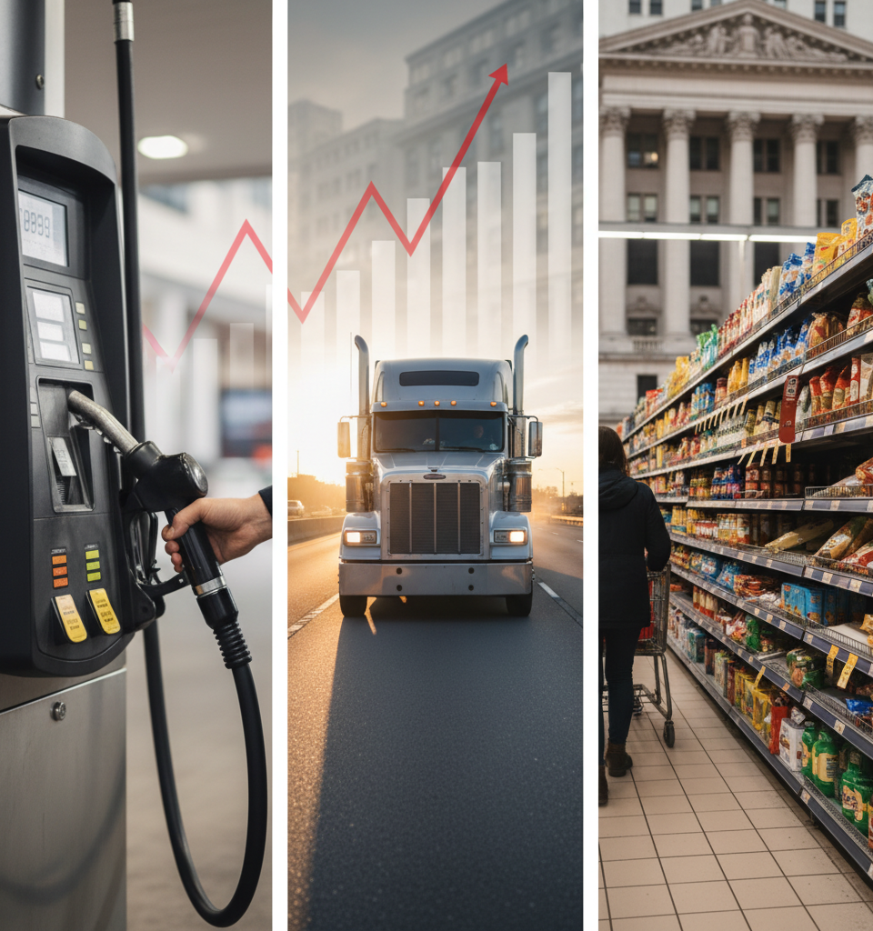Diesel Prices Reach New Record: A Looming Impact on Global Supply Chains and Consumer Costs — AI-generated illustration