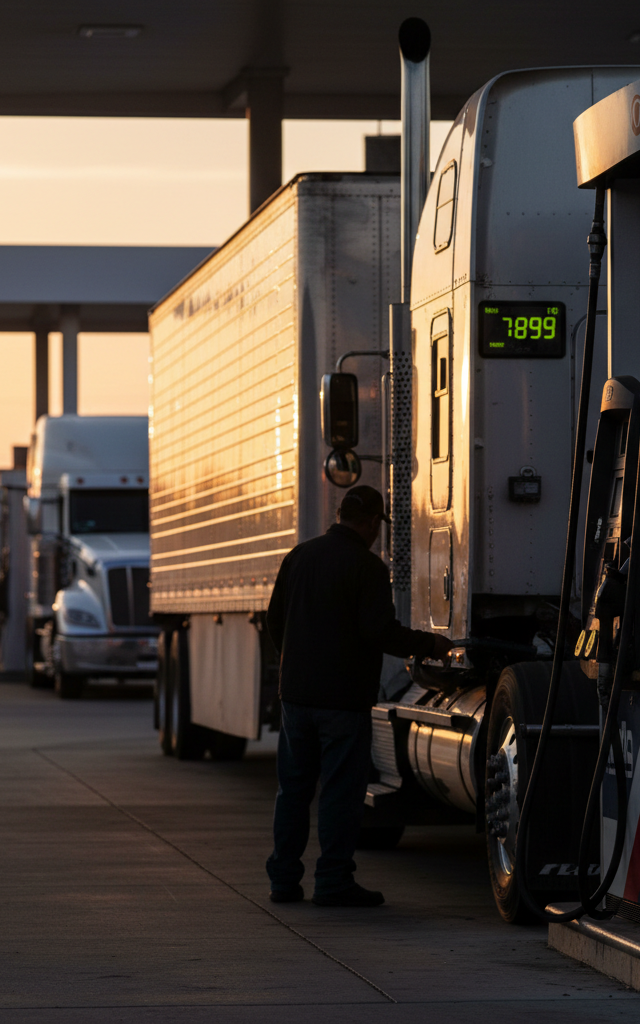Diesel Prices Surge to Unprecedented Levels, Fueling Global Supply Chain Concerns — AI-generated illustration