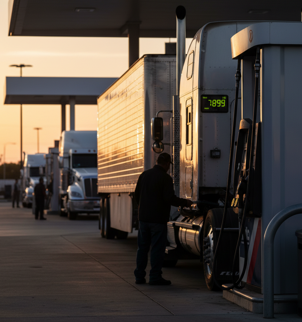 Diesel Prices Surge to Unprecedented Levels, Fueling Global Supply Chain Concerns — AI-generated illustration