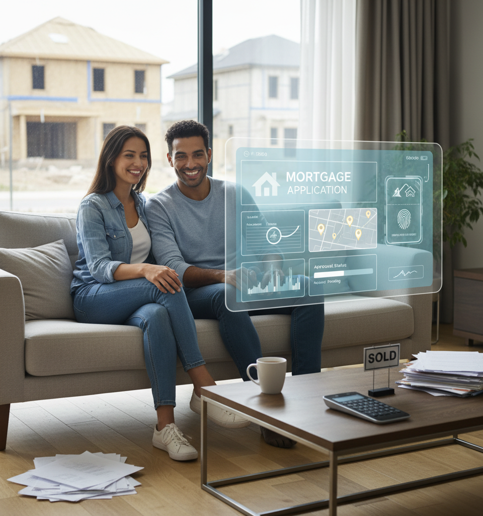 Digital Mortgage Platforms Transform the Home Lending Experience — AI-generated illustration