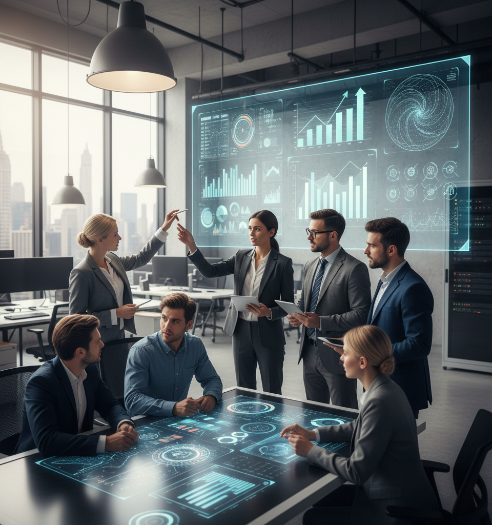 Digital Transformation: Navigating the Perpetual Evolution of Business Technology — AI-generated illustration