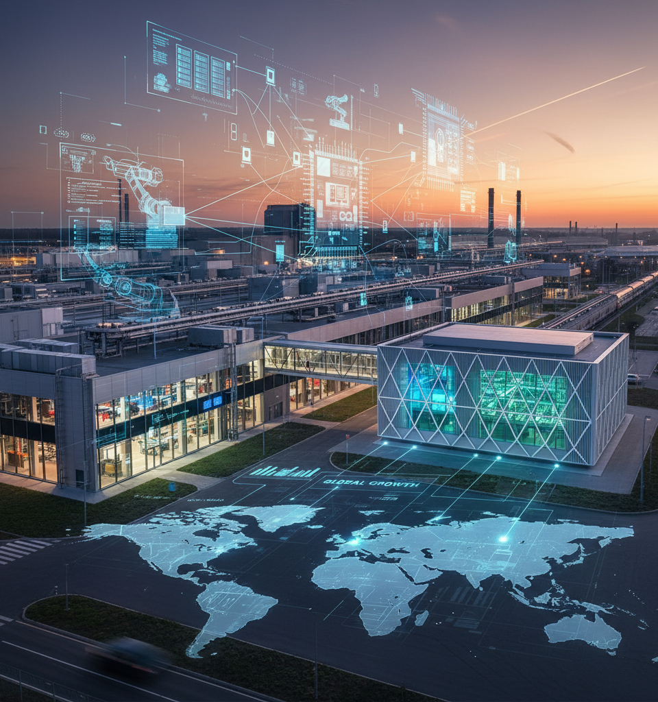 Digital Twins: Eplan and Rittal Drive Manufacturing Efficiency for Global Growth — AI-generated illustration