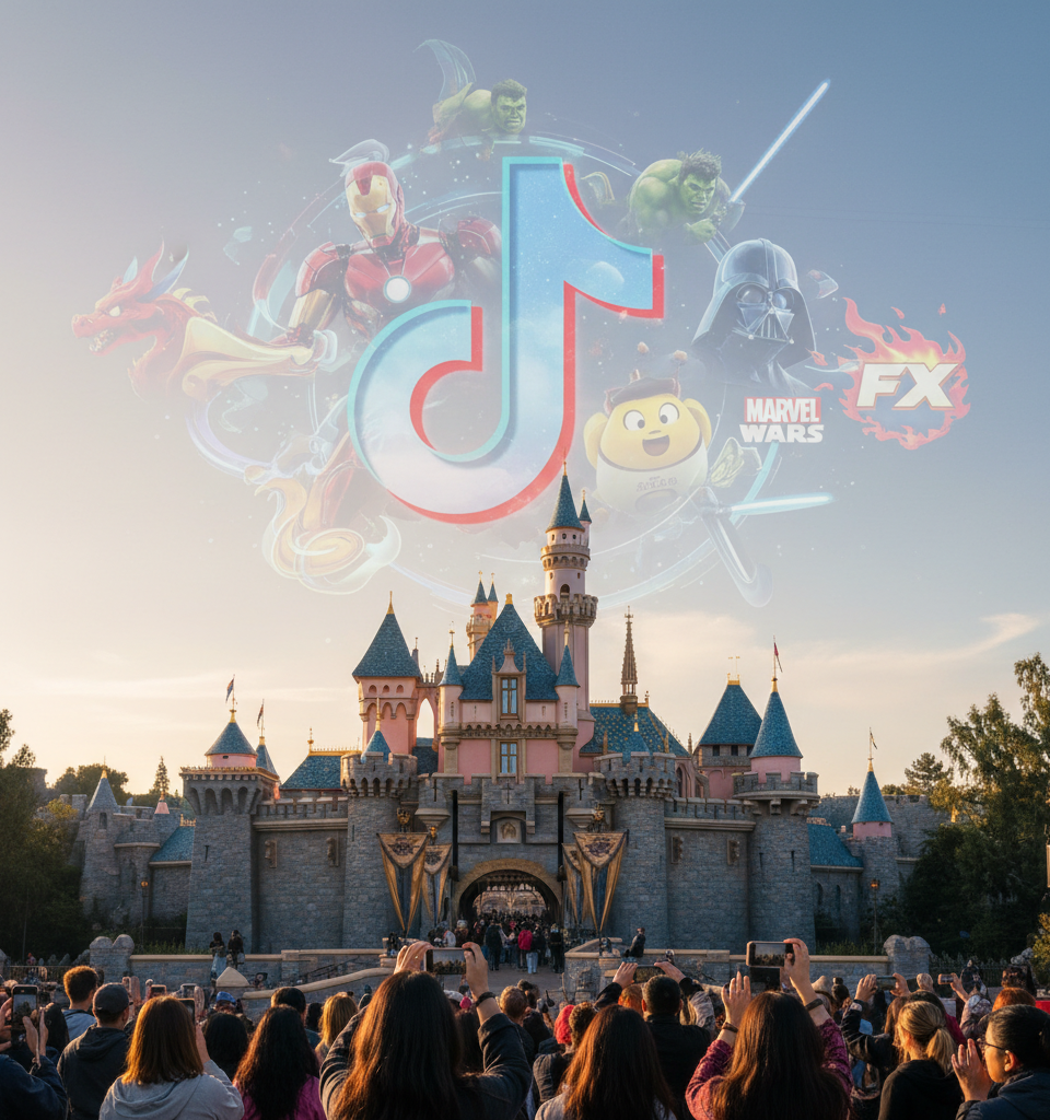 Disney Grants TikTokers Unprecedented Access to Iconic Franchises in Landmark Deal — AI-generated illustration