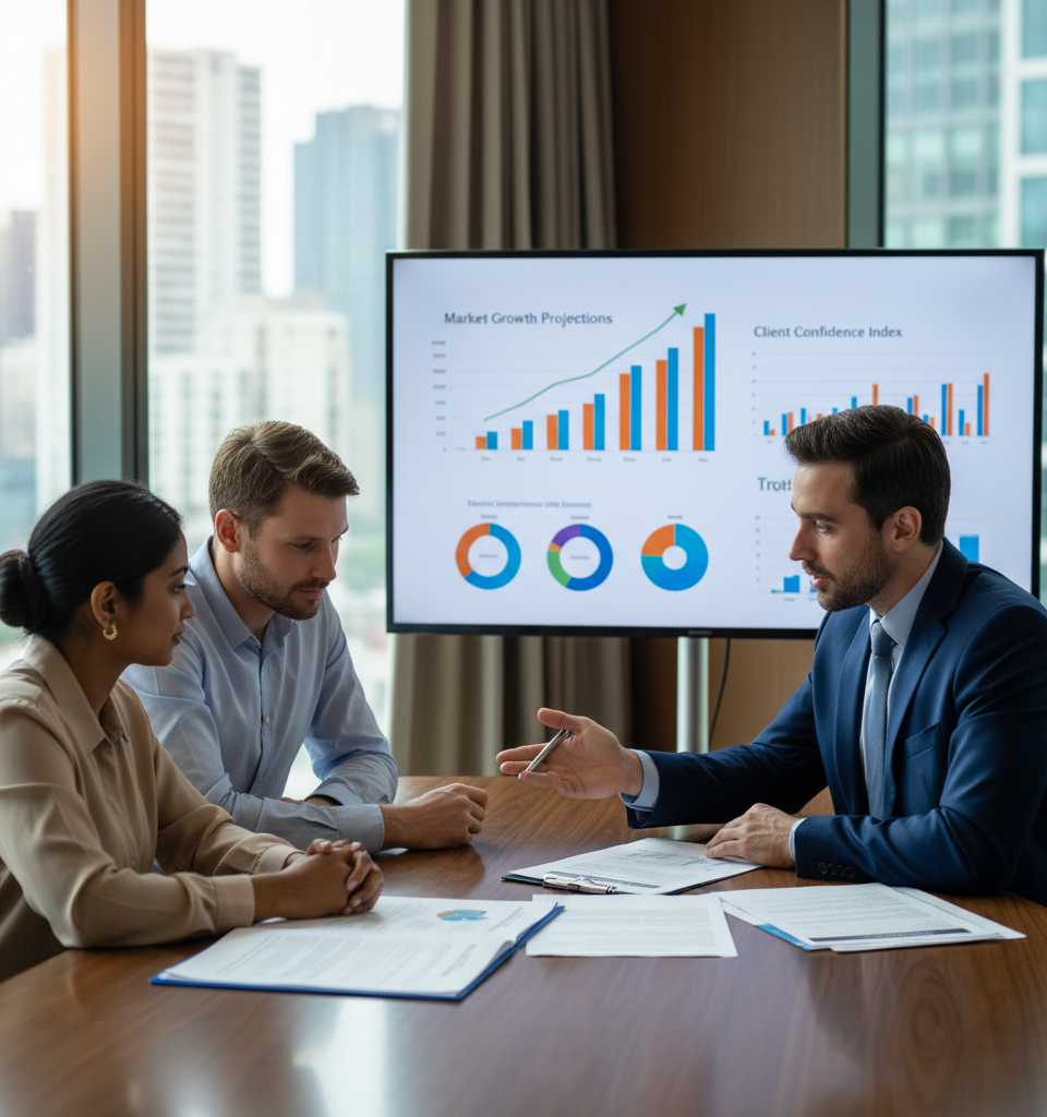 Dispelling Real Estate Myths: Navigating Market Uncertainty for Client Trust — AI-generated illustration