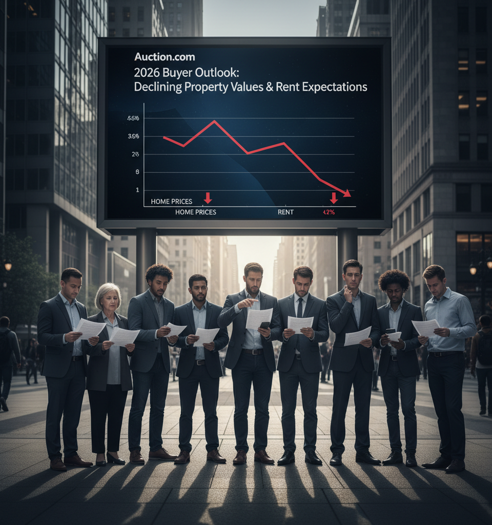 Distressed Home Buyers Bearish on Property Values: Auction.com's 2026 Outlook Signals Market Unease — AI-generated illustration