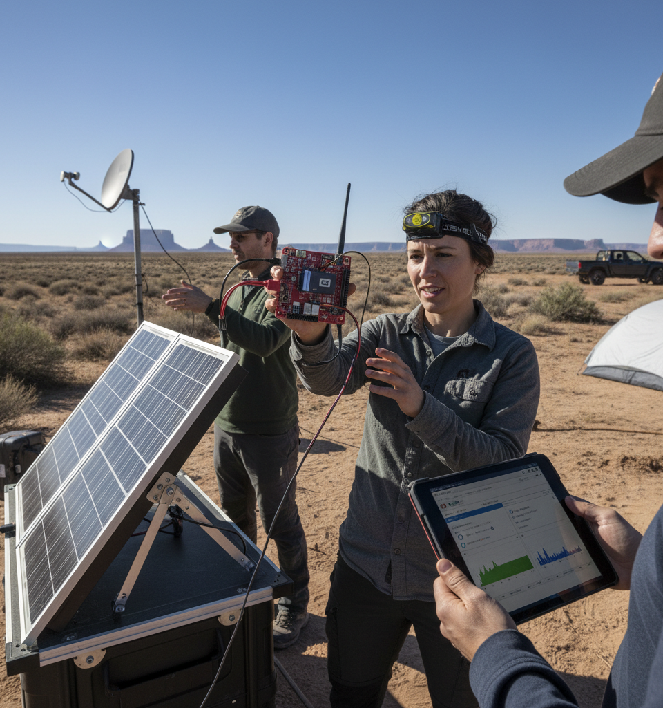 DIY Raspberry Pi Wi-Fi Router Enhances Off-Grid Connectivity and Solar Control — AI-generated illustration