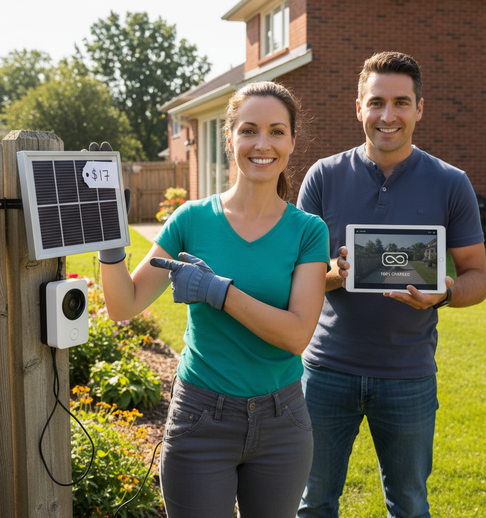 DIY Solar Charging Success: $17 Panel Provides 'Unlimited' Power for Doorbell Cam — AI-generated illustration