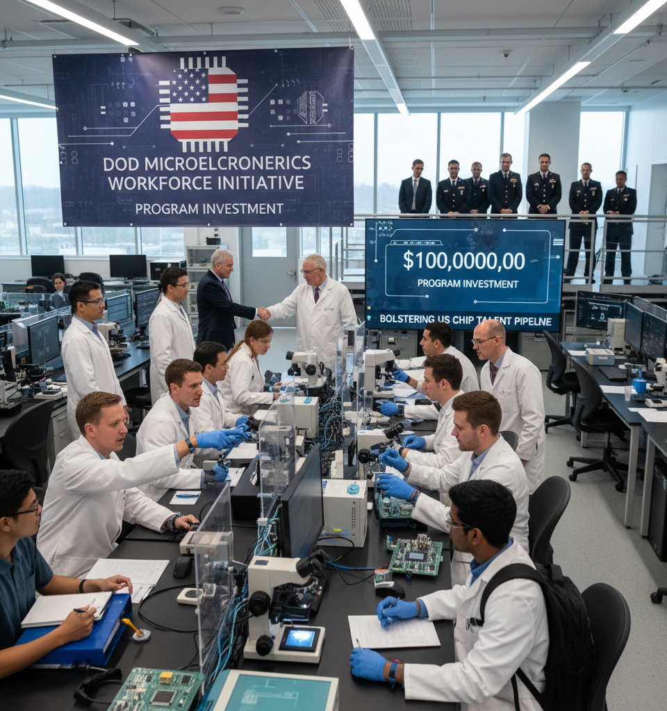 DoD Boosts Microelectronics Workforce Program to $100M, Bolstering US Chip Talent Pipeline — AI-generated illustration